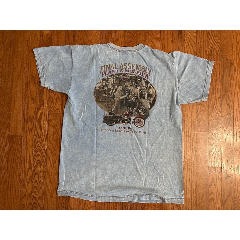 Vintage Harley-Davidson Light Blue Assembley Plant Museum York‎ PA 1997 USA- L